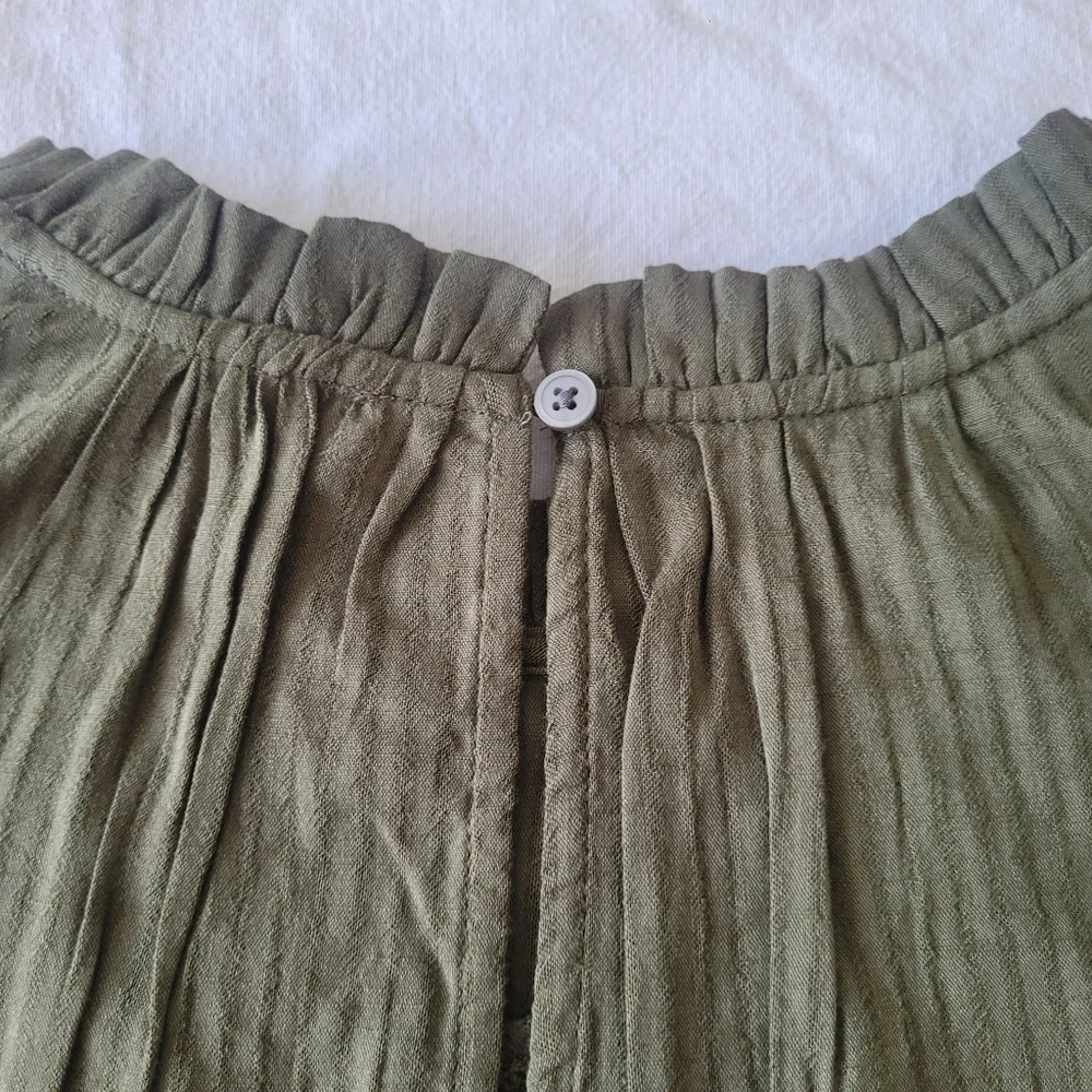 Loft Renaissance Victorian Steampunk Gothic Top Size Medium Mossy Green NWT - Picture 7 of 8